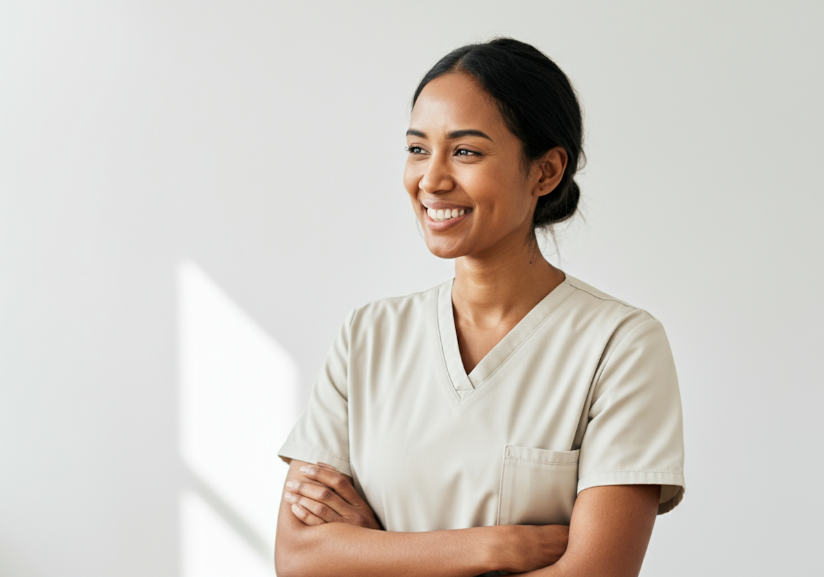 Confident healthcare professional representing Ritualla's commitment to excellence