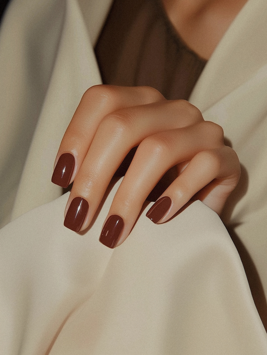 Elegant manicured hand with professional nail art